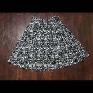 HM pleated A line midi skirt